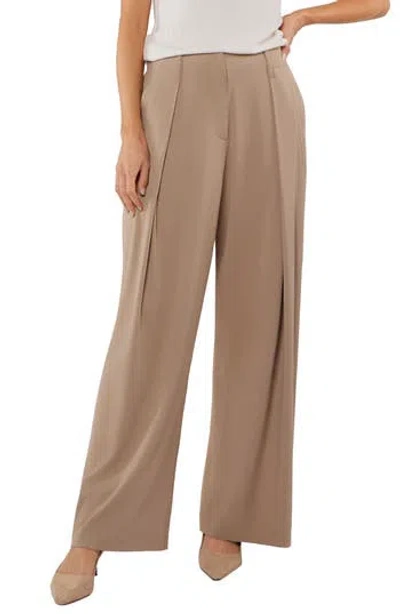 Matty M . Thompson Wide Leg Trousers In Khaki