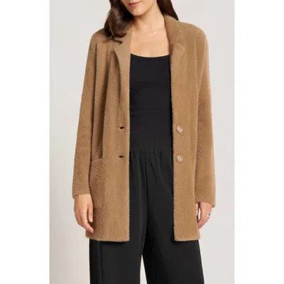 Matty M . Vesper Two-button Coatigan In Brown