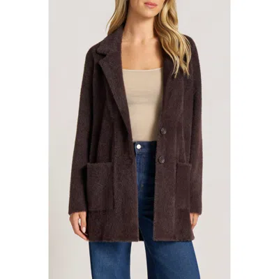 Matty M . Vesper Two-button Coatigan In Brown