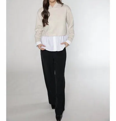 Matty M Wentz Layered Top In Stone In Neutral