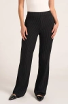 Matty M . Wide Leg Ponte Pants In Black