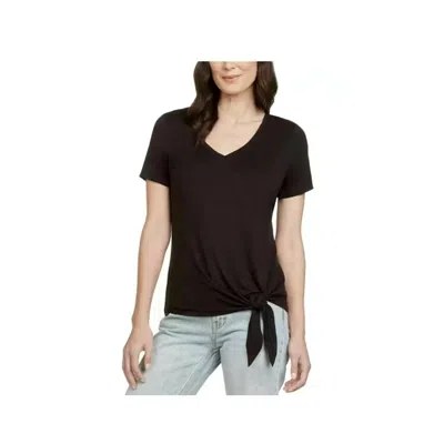 Matty M Women's Side Tie T-shirt In Black