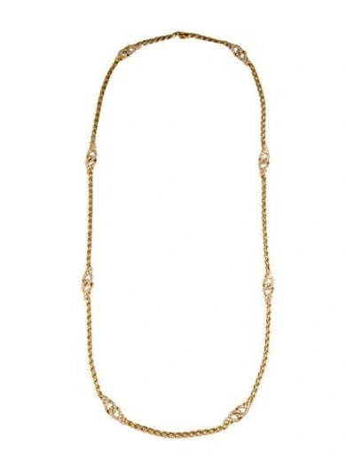 Pre-owned Mauboussin 18k 3.88ctw Diamond Link Necklace, 31.5" In Multi