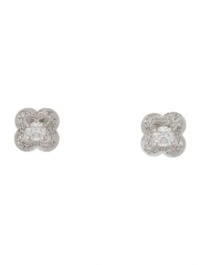 Pre-owned Mauboussin 18k Diamond Chance Of Love Stud Earrings In Multi