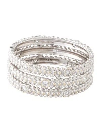 Pre-owned Mauboussin 18k Diamond Le Premier Jour Band Ring In Multicolor