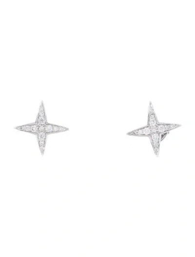 Pre-owned Mauboussin 18k Diamond String Star Stud Earrings In Multi