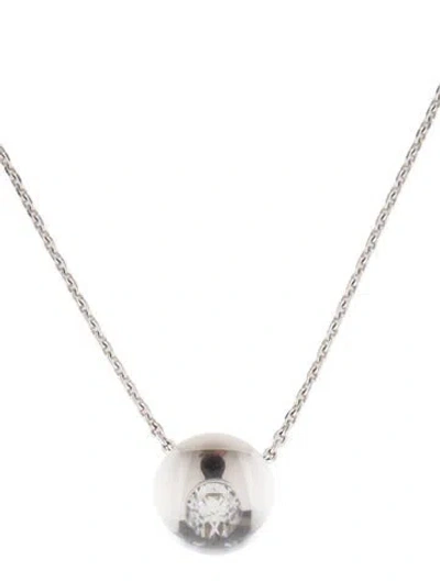 Pre-owned Mauboussin 18k Quartz Pendant Necklace, 15.75" In Multi