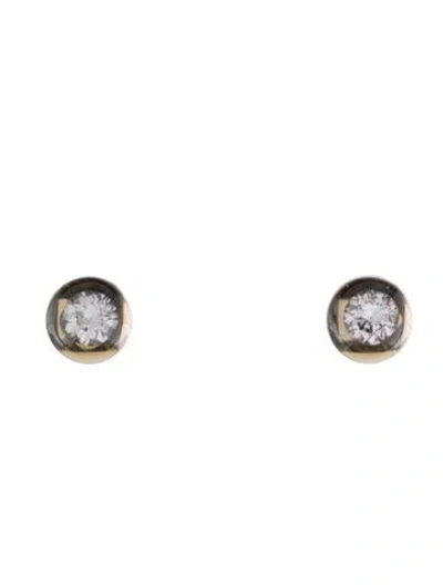 Pre-owned Mauboussin 18k Quartz Studs In Multi