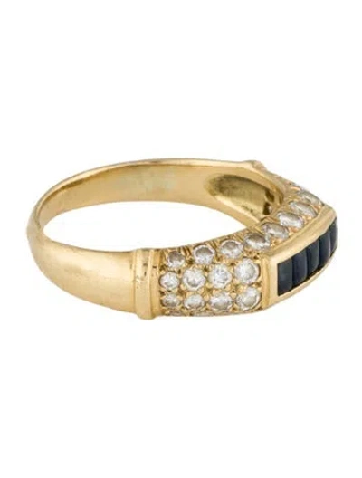 Pre-owned Mauboussin 18k Sapphire & Diamond Cocktail Ring In Multi