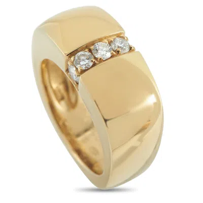 Mauboussin 18k Yellow Gold 0.30ct Diamond Square Ring Mau27-112125