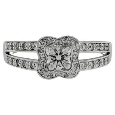 Pre-owned Mauboussin Chance Of Love N�1 White Gold Engagement Ring With Diamonds Size 52
