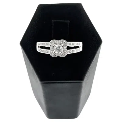 Pre-owned Mauboussin Chance Of Love N°2 White Gold Engagement Ring With Diamonds Size 54.4