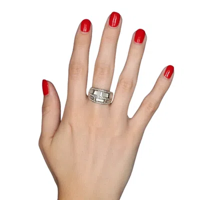Mauboussin Le Vice Et La Vertu Ring In 18k White Gold In Silver