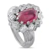 Mauboussin Platinum 1.30ct Diamond And Ruby Ring Mb31-121525 In Metallic
