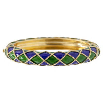 Pre-owned Mauboussin Vintage 1980s  Enamel Bangle Bracelet In Multi