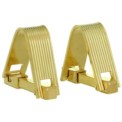 Pre-owned Mauboussin Yellow Gold Stirrup Cufflinks