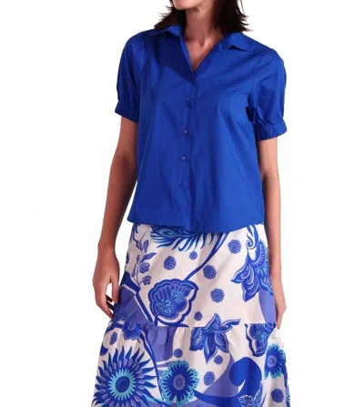 Maude Clover Top In Blue