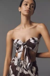 Shop Maude Club Cali Tie-front Bandeau Top