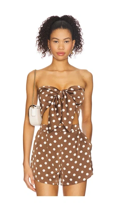 Maude Club Cali Top In Brown