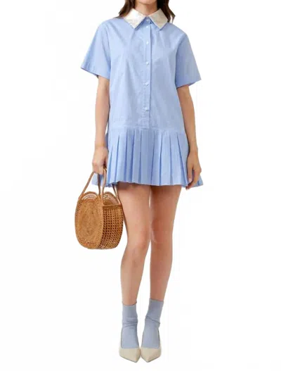 Maude Club Dalton Mini Dress In Blue Plaid