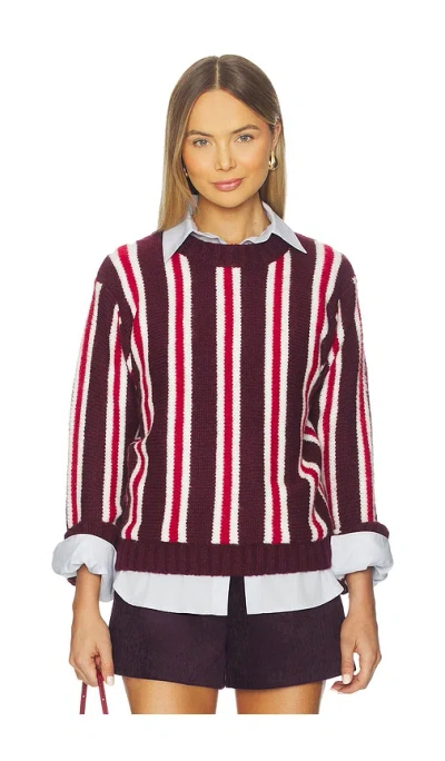 Maude Club Drew Sweater In Burgundy