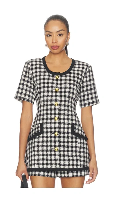 Maude Club Frances Jacket In Black Gingham