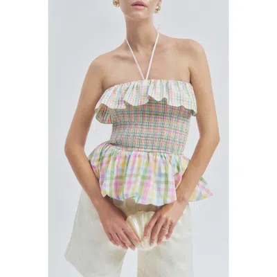 Maude Club Goldie Halter Top In Multi