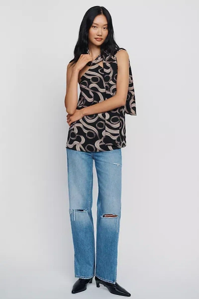 Maude Club Hendrix Halter Tunic Top In Black