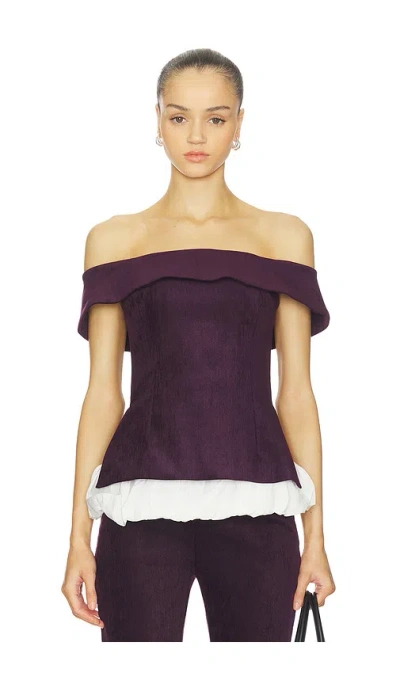 Maude Club Ivy Top In Purple