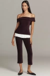 Maude Club Jade Cropped Pants In Brown
