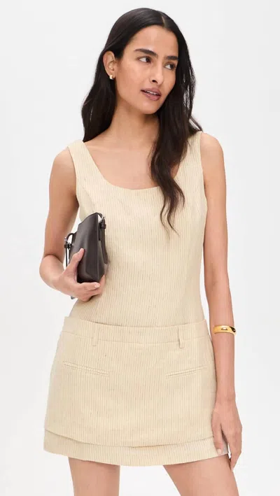 Maude Club Jade Mini Dress In Sand In Neutral