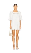 Maude Club Kensie Short-sleeve Square-neck 3d Floral Mini Dress