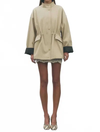 Maude Club Lake Trench Coat Tan Multi In Neutral