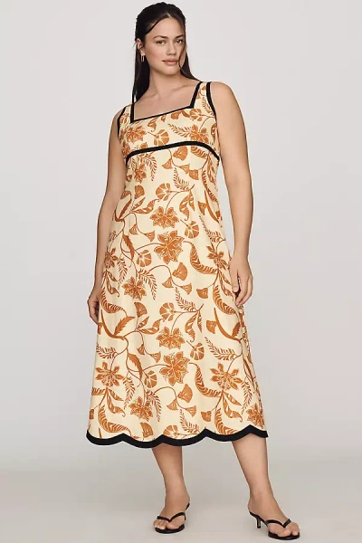 Maude Club Melanie Plus Maxi Dress In Brown