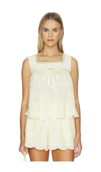 Maude Club Odette Top In White