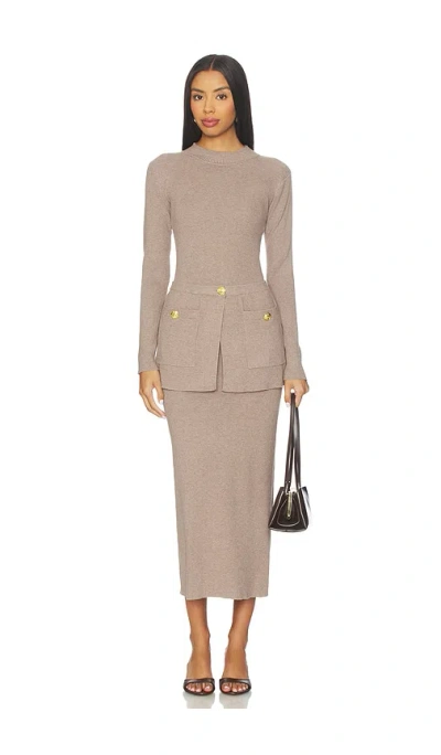 Maude Club Pearson Knit Dress In Brown