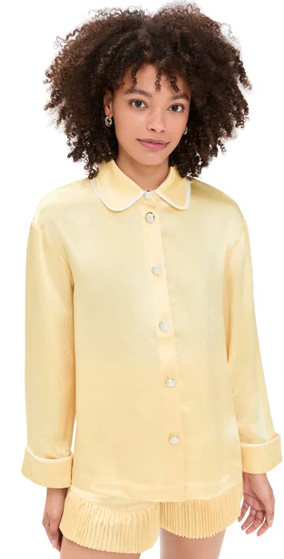 Maude Club Porter Top Butter Yellow In Nude