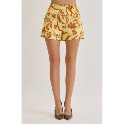 Maude Club Reed Botanical Print Shorts In Multi