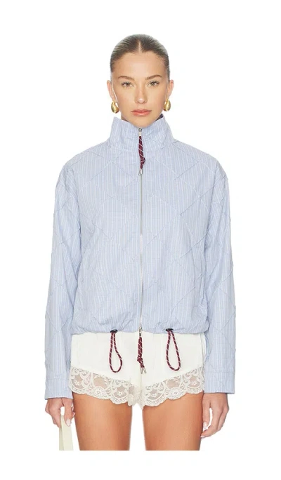 Maude Club Riley Shirt Jacket In Blue