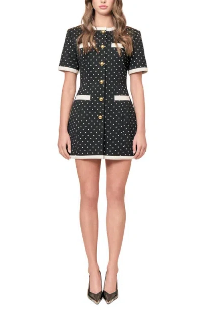 Maude Club Taylor Polka Dot Minidress In Multi