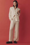 Maude Club Ziggy Dot Silk Pants In Neutral