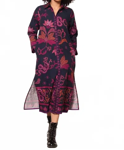 Maude Eliza Dress In Midnight Mosaic In Multi