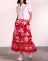 Maude Vivante Ada Skirt In Chilli Florals In Multi