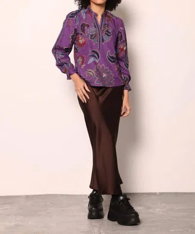 Maude Vivante Ashley Top In Purple Sparkle In Multi