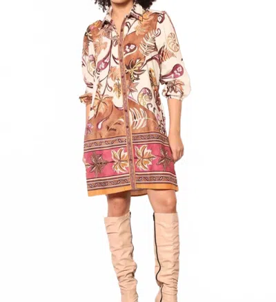 Maude Vivante Ava Mini Dress In Misty Ferns In Multi