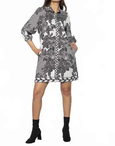 Maude Vivante Ava Mini Dress In Noir Florals In Black