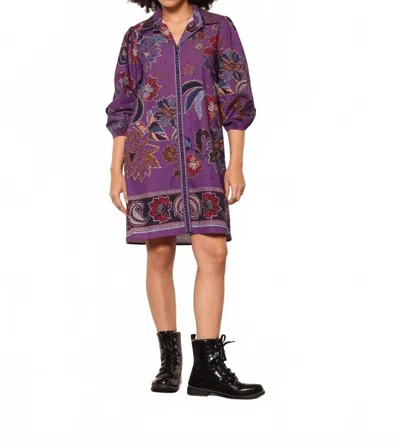 Maude Vivante Ava Mini Dress In Purple Sparkle In Multi