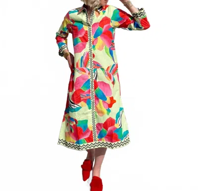 Maude Vivante Eliza Dress In Lemon Pops Print In Multi