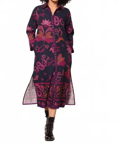 Maude Vivante Eliza Midi Dress In Midnight Mosaic In Multi