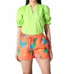 Maude Vivante Garden Art Shorts In Multi In Green